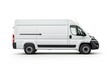 © LayerAce.com - White van mockup on white background Generative Ai