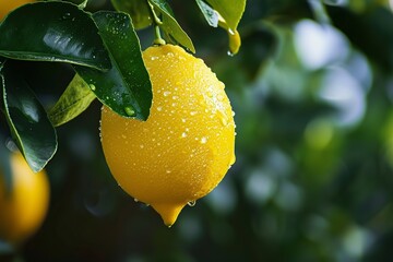 leafy bushes with delicious lemons