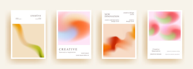 abstract gradient poster template. modern covers design. mesh gradient background design. trendy fro