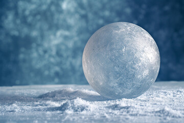 Poster - A surreal depiction of mercury in its rare solid state at extreme cold.