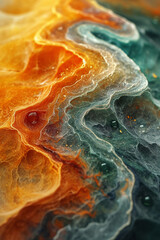 Poster - An abstract composition of thick, swirling paint strokes.