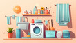 illustration of cleaning products and tools