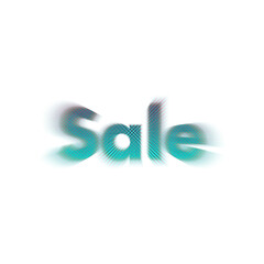 Sticker - An abstract transparent text graphic word sale marketing design element.