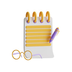 Poster - 3D Copywriting Model Crafting Persuasive Messages for Impact. 3d illustration, 3d element, 3d rendering. 3d visualization isolated on a transparent background