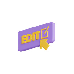 Poster - 3D Correction Model Polishing Your Prose to Perfection. 3d illustration, 3d element, 3d rendering. 3d visualization isolated on a transparent background