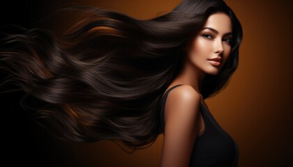 Wall Mural - Beauty black hair woman for hair care product