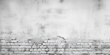 Light Gray Bricks Wall White Background White Brick Old Floor Dirty  Old Texture Standing Front