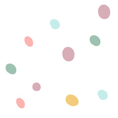 Wall Mural - Pastel dot colors round brush graphic