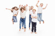 © Stefanie - sechs Kinder in Jeans Studioportrait Gruppe