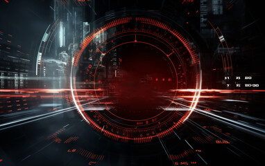 Wall Mural - Technological dashboard background,created with Generative AI tecnology.