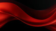 Néon effet flou, vague en mouvement, rouge sur fond noir. Pour conception et création graphique, bannière.