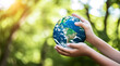 Earth globe, a concept of climate change, global warming and environment preservation