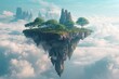 Ethereal Eden: Floating Islands in the Void