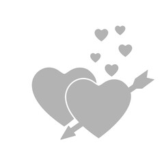 Wall Mural - heart icon on a white background, vector illustration