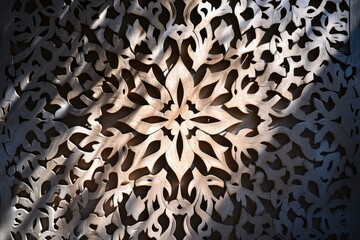 Poster - Arabesque shadow overlay for photos with traditional ornament.