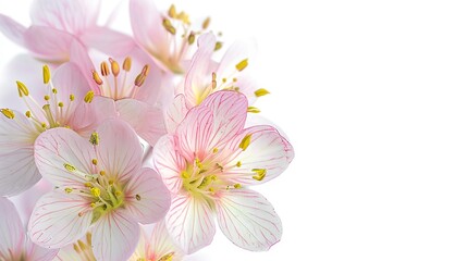 Sticker - close up illustration of a beautiful saxifrage flowers