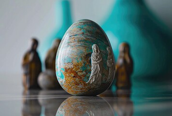 Wall Mural - Beautifully painted easter egg