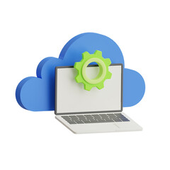 Aufkleber - 3D Migrating Model Transitioning Digital Assets and Infrastructure. 3d illustration, 3d element, 3d rendering. 3d visualization isolated on a transparent background
