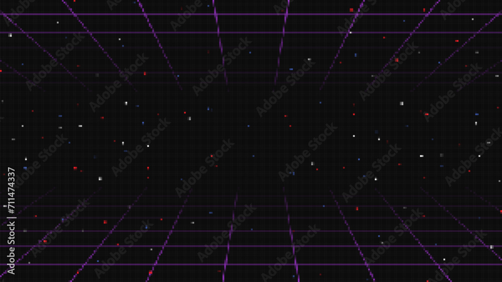 Pixel art background.8 bit game.retro game. for game assets in vector ...