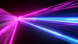 Pink And Blue Laser Loop Isolated. Copy paste area for texture