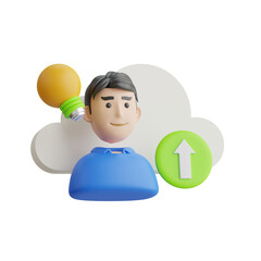 Aufkleber - 3D Content Model Future of Seamless Content Management. 3d illustration, 3d element, 3d rendering. 3d visualization isolated on a transparent background