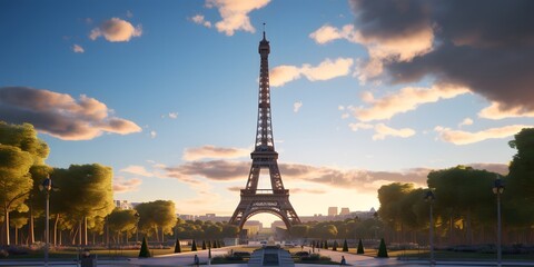 Wall Mural - France Eiffel Tower，AI