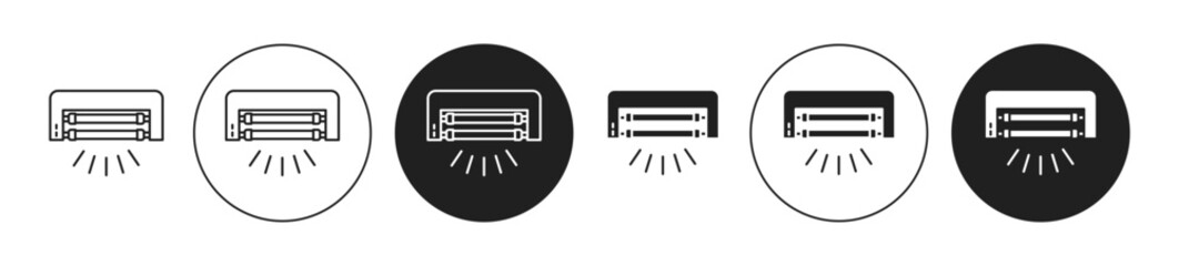 Wall Mural - UV Disinfection Lamp Vector Illustration Set. Ultraviolet antibacterial lamp sign suitable for apps and websites UI design style.