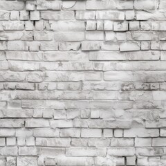 Poster - White brick wall. Seamless background.