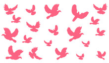 Dove  Silhouette Vector With Transparent Background