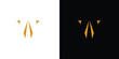 Unique and luxury  letter W  initials logo design