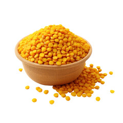 Wall Mural - Red lentils isolated on transparent background