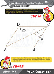 University and high school exam question form, Mathematics, physics, geometry, biology, eps, Next generation problems, two sister, speech bubble, template, experiment