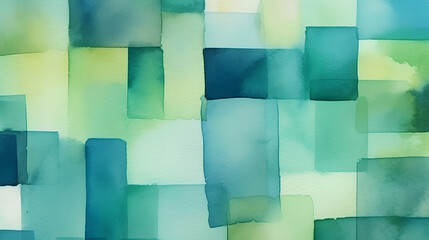 Poster - Artistic watercolor and acrylic brushstroke in green tones. Abstract textural color spot.