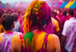 © Wirestock - AI-generated illustration of a woman standing in the crowd during the Colors Festival