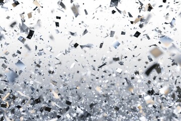 Poster - Colorful confetti falling from the sky, creating a festive and joyous atmosphere. Perfect for party invitations, event promotions, and celebration-themed designs