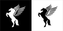  Illustration Vector Graphics Of Winged Horse Icon