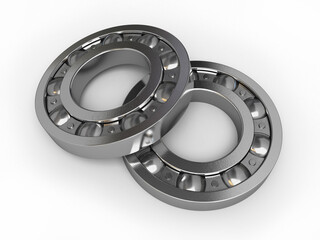 3d render Ball Bearing (Clipping path)
