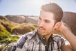 © Stefanie - Young attractive man having fun in the sun at the beach, happy, positive and romantic. Cape Town, South Africa