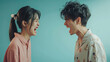© Sasint - Asian young quarrel couple love fight relationship in trouble. Different people are emotionally angry. Argue husband has expression, upset with wife. The problem of family people.