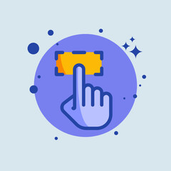 Poster - Selection flat illustration. Click signs vector illustration.