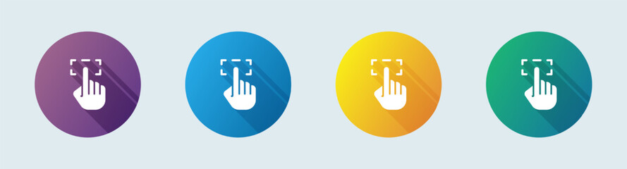 Poster - Selection solid icon in flat design style. Click signs vector illustration.