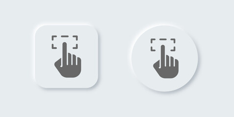 Poster - Selection solid icon in neomorphic design style. Click signs vector illustration.