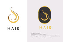Abstract  Hair Vector Logo Design Template Element