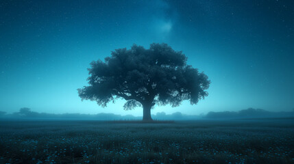 Wall Mural - tree in the night