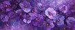 Purple flowers background. Beautiful abstract nature header web banner design in bright colors
