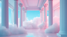 A Sanctuary On The Cloud Background