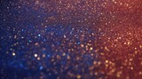Fototapeta Tęcza - Abstract Maroon, Blue and Golden glitter lights Gold glitter dust texture dark background