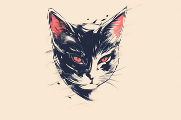 Naklejka na meble Logo Animal Cat Anime