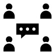 © SAMDesigning - Socializing icon vector image. Can be used for Networking.