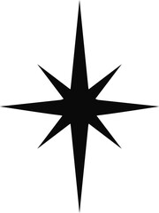 Wall Mural - silhouette of burst twinkle, star sparkle effect